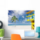 Tropical Beach with Lifeguard Wall Decal