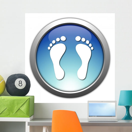 Button Footprint Wall Decal