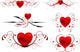 Red Hearts Wall Decal