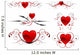 Red Hearts Wall Decal