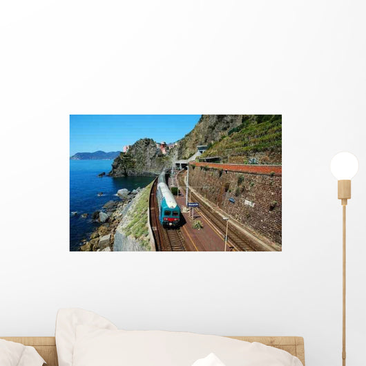 Manarola Village and Train Wall Decal