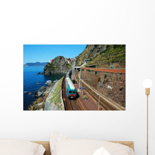 Manarola Village and Train Wall Decal