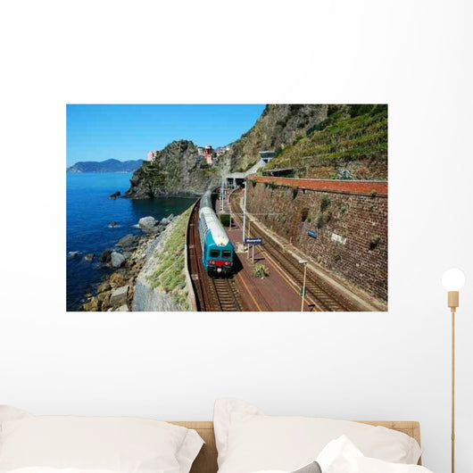 Manarola Village and Train Wall Decal