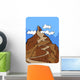 cliff of high mountain with path and sky background Wall Mural