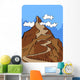 cliff of high mountain with path and sky background Wall Mural