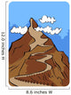 cliff of high mountain with path and sky background Wall Mural