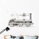 Crampton's Railway Steam Locomotive Engine Wall Mural