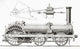 Crampton's Railway Steam Locomotive Engine Wall Mural