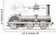 Crampton's Railway Steam Locomotive Engine Wall Mural