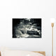 Multiple Waterfall Scene Black Wall Decal