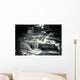 Multiple Waterfall Scene Black Wall Decal