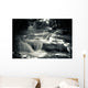 Multiple Waterfall Scene Black Wall Decal
