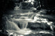 Multiple Waterfall Scene Black Wall Decal