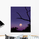 Purple Moon Rise Wall Decal