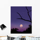 Purple Moon Rise Wall Decal