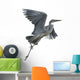 Flying Grey Heron Wall Decal