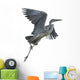 Flying Grey Heron Wall Decal