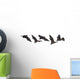 Halloween Flying Vampire Bats Wall Decal Sticker Set