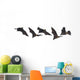 Halloween Flying Vampire Bats Wall Decal Sticker Set