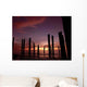 Broken Pier Sunset Wall Decal