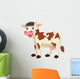 Cute Cow Cartoon Wall Decal