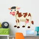 Cute Cow Cartoon Wall Decal