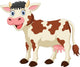 Cute Cow Cartoon Wall Decal