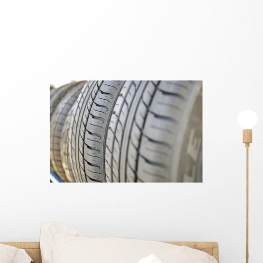 Detail of Tread on Tires Wall Mural