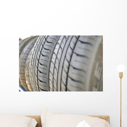 Detail of Tread on Tires Wall Mural
