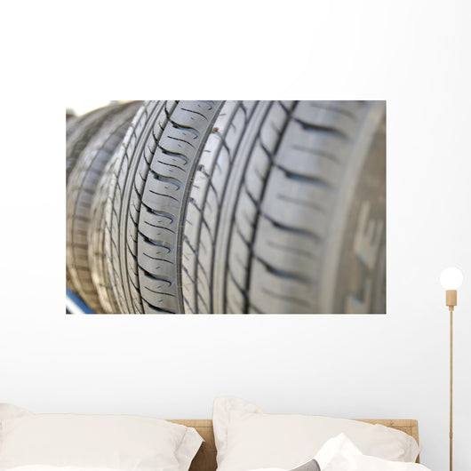 Detail of Tread on Tires Wall Mural