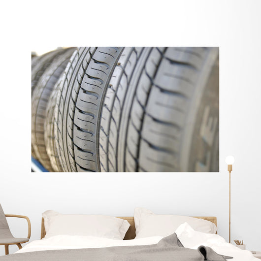 Detail of Tread on Tires Wall Mural