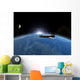 Space Shuttle Earth Moon Wall Decal