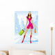 Fashion Shopping Girls with Wall Mural