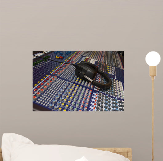 Mixing Desk Headphones Wall Mural