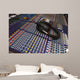 mixing desk & headphones Wall Mural