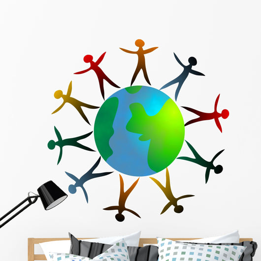 around the world Wall Decal