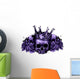 Crowned Skull with Roses Wall Decal