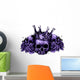 Crowned Skull with Roses Wall Decal