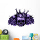 Crowned Skull with Roses Wall Decal