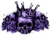 Crowned Skull with Roses Wall Decal