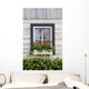 Log Home And Flower Box In The Window Wall Mural