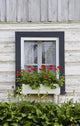 Log Home And Flower Box In The Window Wall Mural