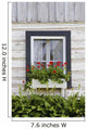 Log Home And Flower Box In The Window Wall Mural