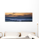 Fog Lies Over A Town At Sunset Wall Mural