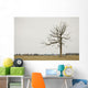 A Lone Tree In A Field Wall Mural