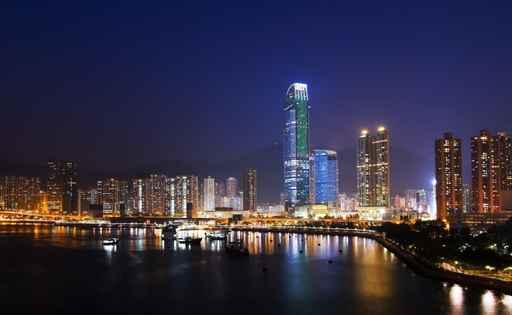 Hong Kong Cityscape Night Wall Decal