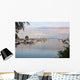 Boats In The Harbour At Sunset Wall Mural