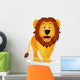 Funny Lion Isolated Wall Decal