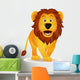 Funny Lion Isolated Wall Decal