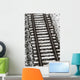 Train Tracks Lightly Covered With Snow Wall Mural